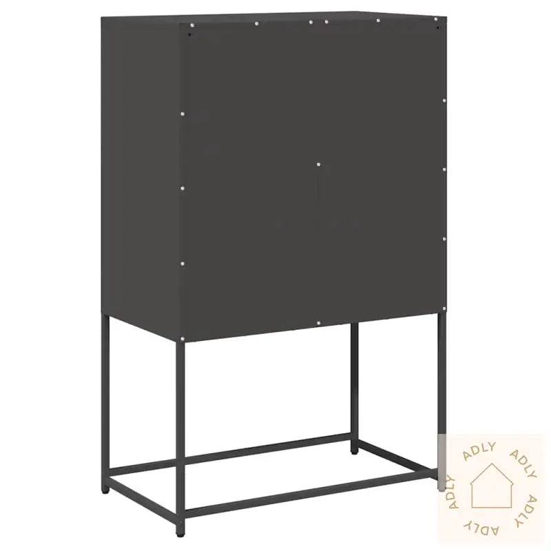 Highboard Sort 68X39X107 Cm Stål