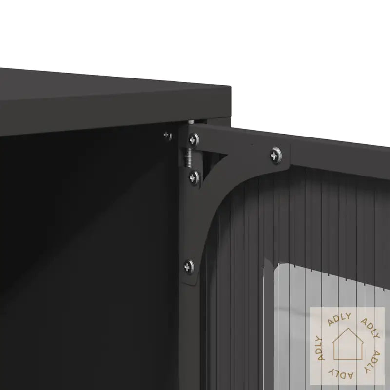 Highboard Sort 68X39X107 Cm Stål