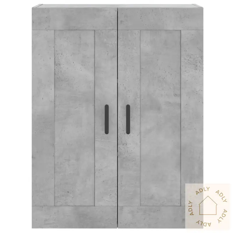 Veggskap 2 Stk Betonggrå Konstruert Tre