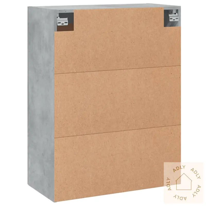 Veggskap 2 Stk Betonggrå Konstruert Tre