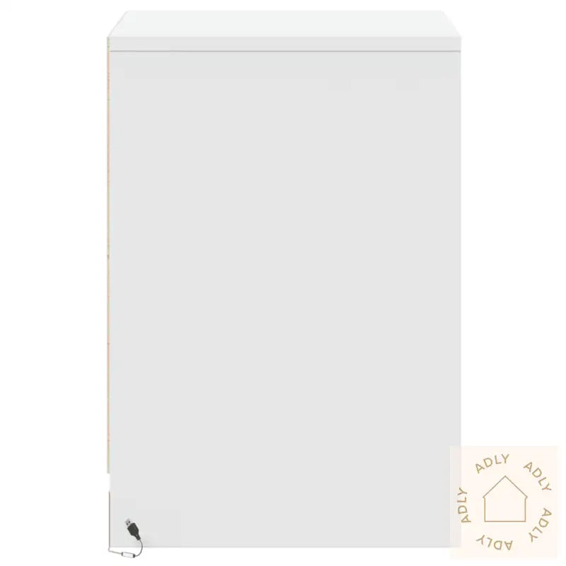 Nattbord Med Led 2 Stk Hvit Konstruert Tre