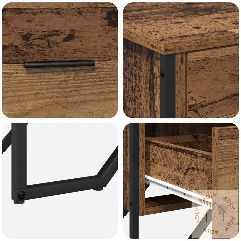 Kommode Gammelt Tre 91X35.5X74.5 Cm Konstruert Tre