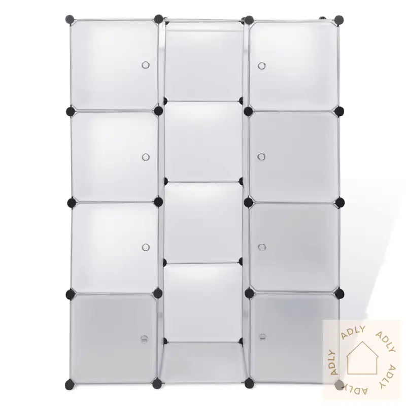 Modulskap Med 9 Rom 109X36,5X143 Cm Hvit