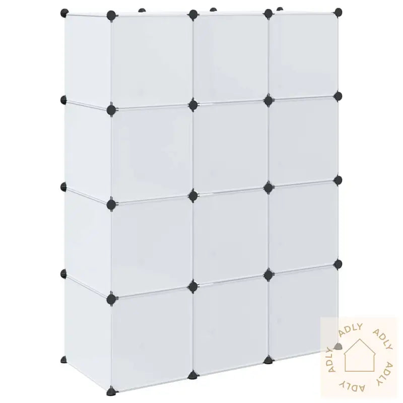 Modulskap Med 9 Rom 109X36,5X143 Cm Hvit