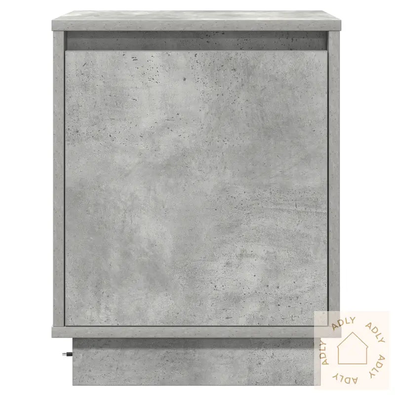 Betong Nattbord Med Led Lys Grå 39X34,5X50 Cm