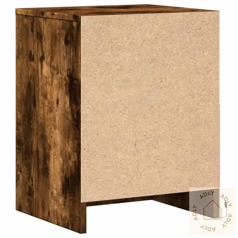 Nattbord Med Led 2 Stk Røkt Eik Konstruert Tre