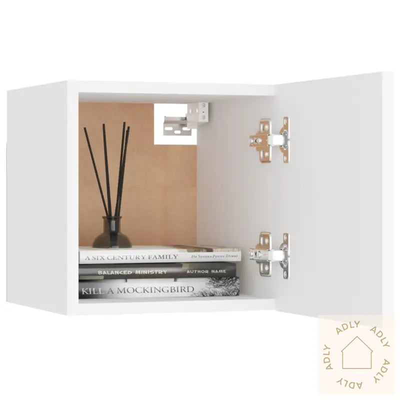 Tv-Benksett 7 Deler Hvit Konstruert Tre