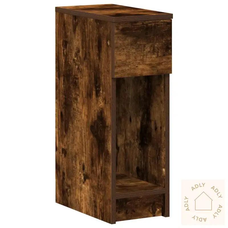 Nattbord Med Skuff 2 Stk Røkt Eik 20X36X60 Cm