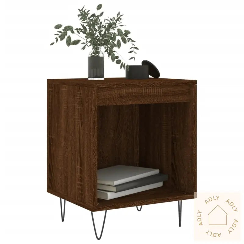 Nattbord 2 Stk Brun Eik 40X35X50 Cm Konstruert Tre