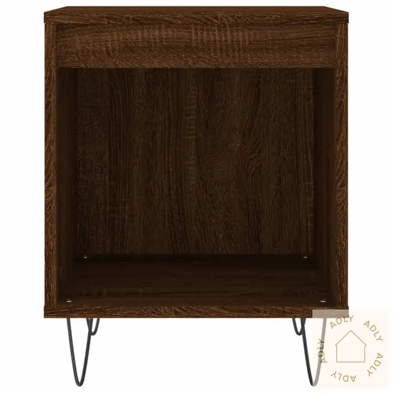 Nattbord 2 Stk Brun Eik 40X35X50 Cm Konstruert Tre