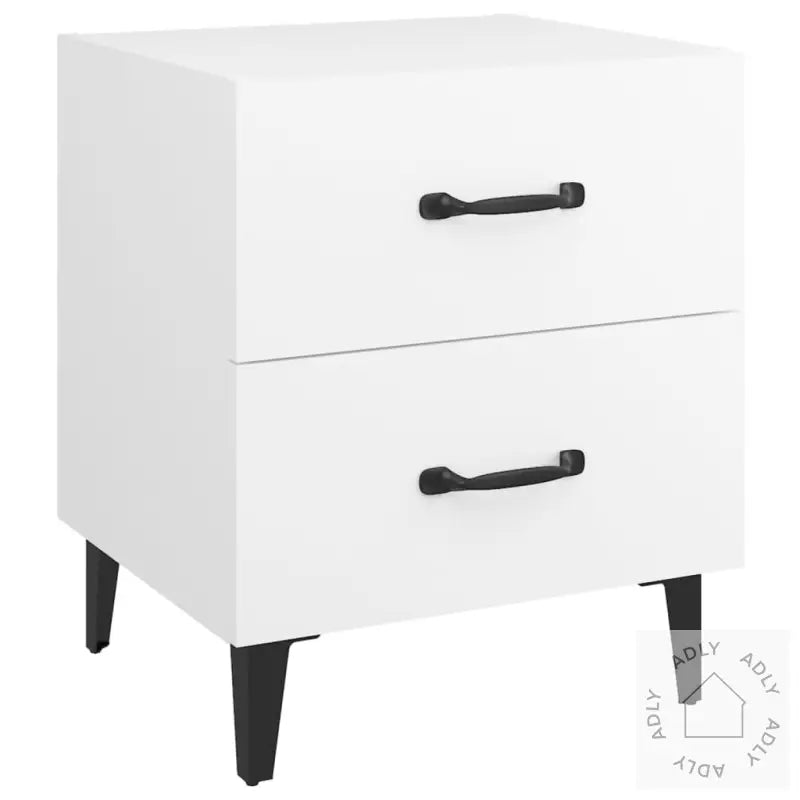 Nattbord 2 Stk Hvit 40X35X47,5 Cm