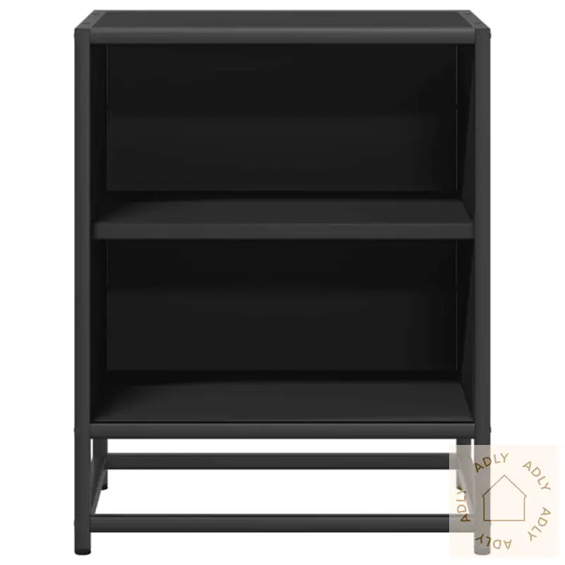 Nattbord 2 Stk Svart 40X31X50 Cm Heltre Furu Og Metall