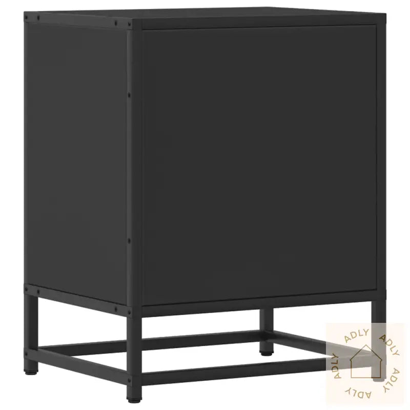 Nattbord 2 Stk Svart 40X31X50 Cm Heltre Furu Og Metall