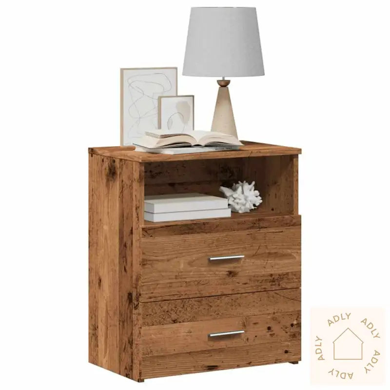Nattbord 2 Stk Gammelt Tre 50X32X60 Cm Konstruert Tre