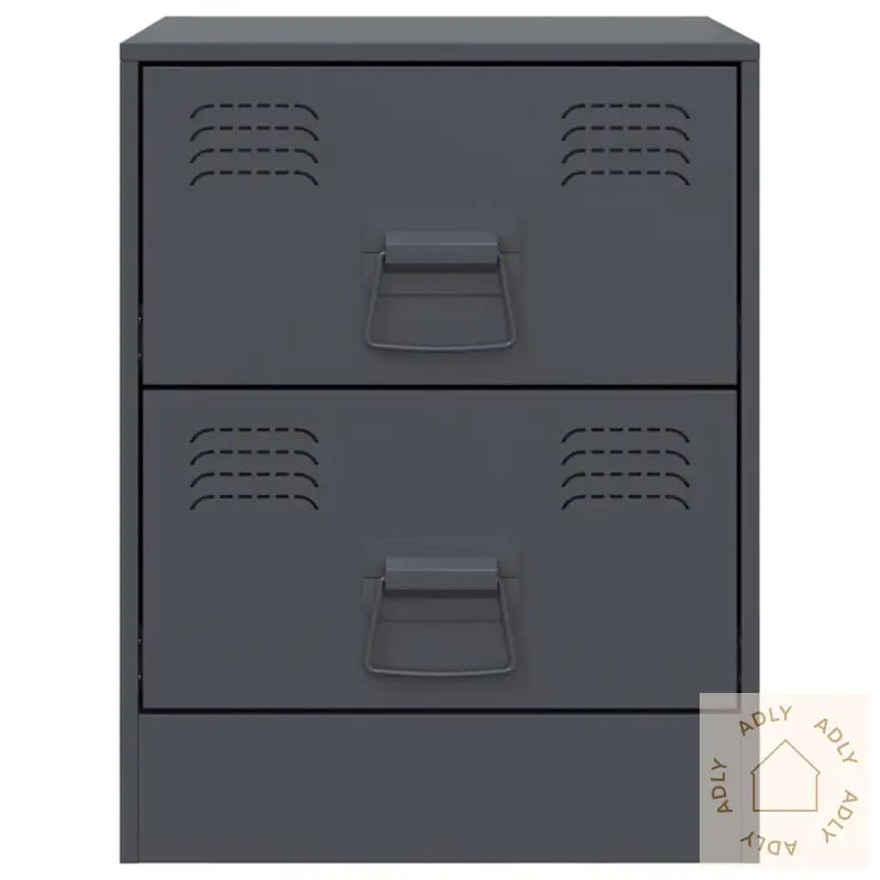 Nattbord 2 Stk Antrasitt 34,5X39X44 Cm Stål