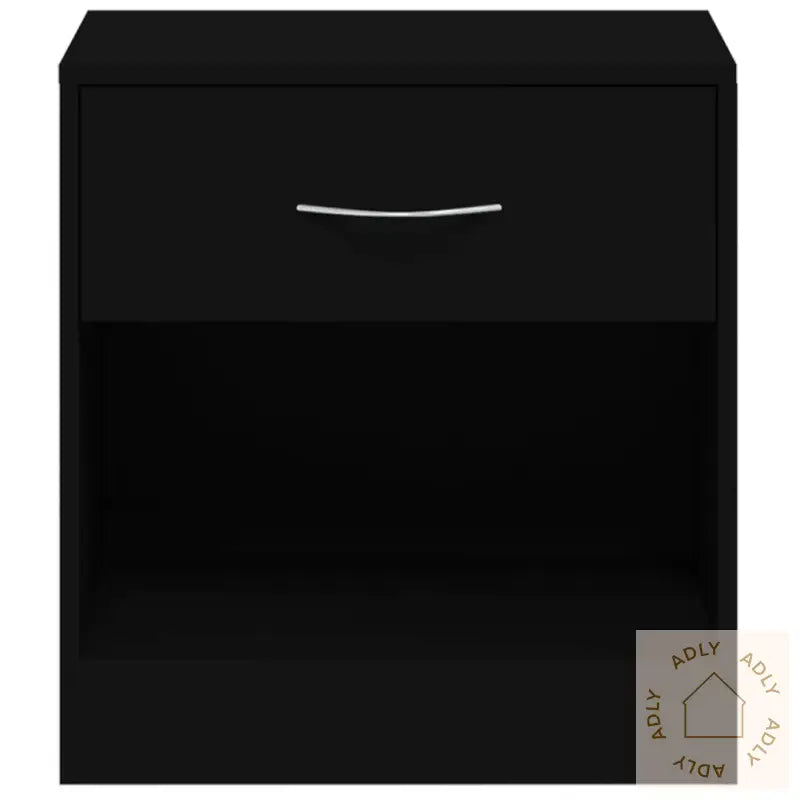 Nattbord 2 Stk Med Skuff Svart