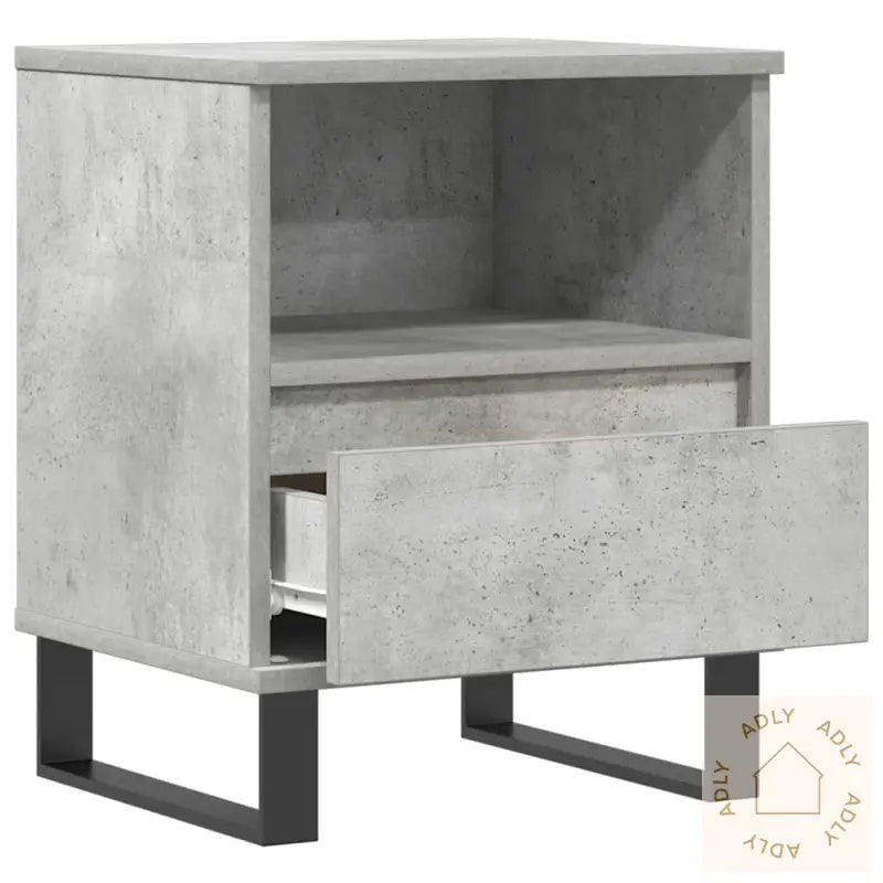 Nattbord 2 Stk Betonggrå 40X35X50 Cm Konstruert Tre