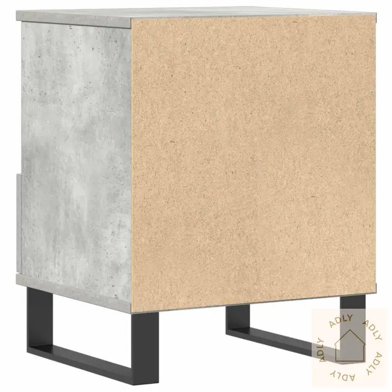 Nattbord 2 Stk Betonggrå 40X35X50 Cm Konstruert Tre