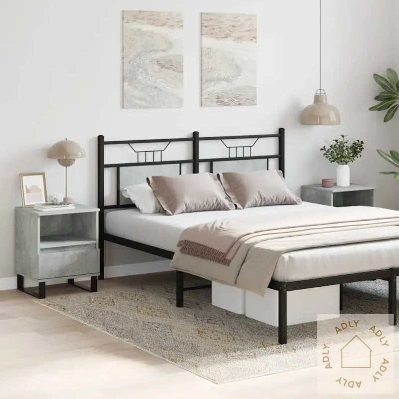 Nattbord 2 Stk Betonggrå 40X35X50 Cm Konstruert Tre