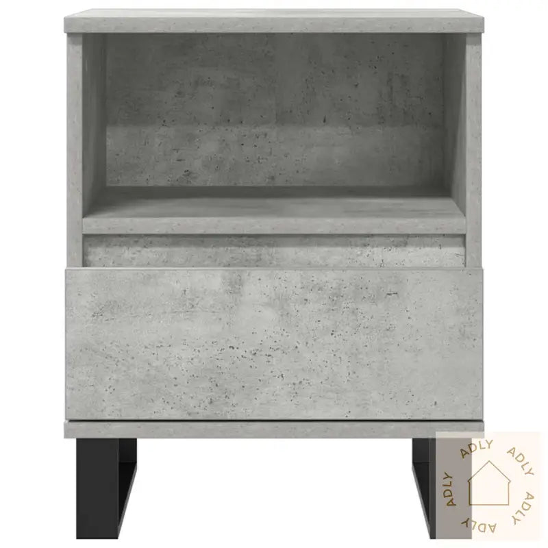 Nattbord 2 Stk Betonggrå 40X35X50 Cm Konstruert Tre