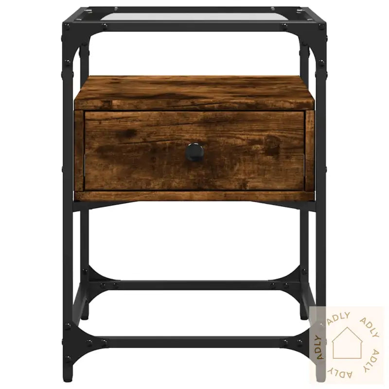 Nattbord 2 Stk Røkt Eik 40X40X55 Cm Konstruert Tre