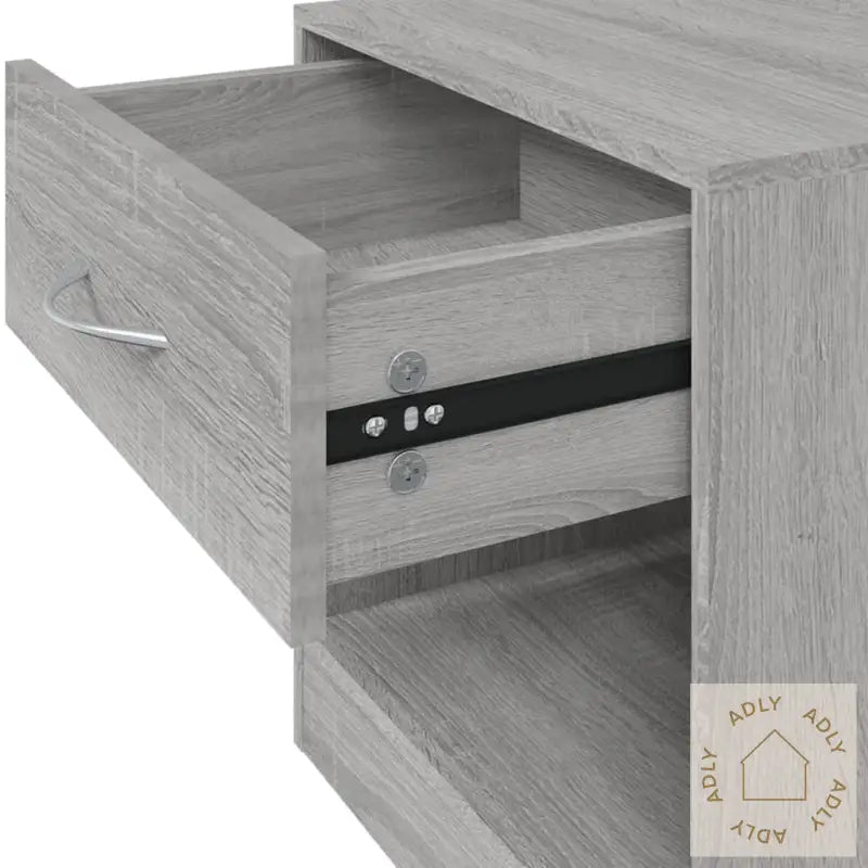 Nattbord 2 Stk Med Skuff Grå Sonoma