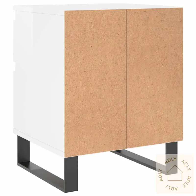Nattbord 2 Stk Høyglans Hvit 40X35X50 Cm Konstruert Tre