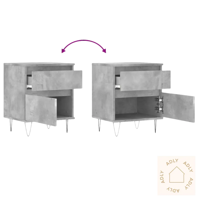 Stilige nattbord i slitesterkt materiale som passer perfekt til moderne møbler