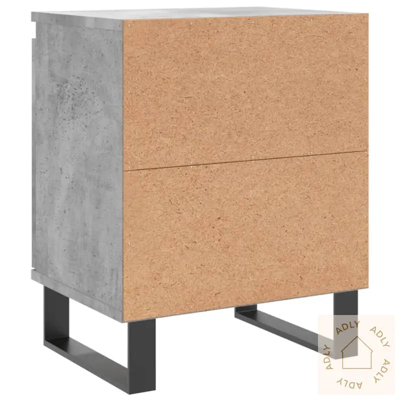 Nattbord 2 Stk Betonggrå 40X30X50 Cm Konstruert Tre