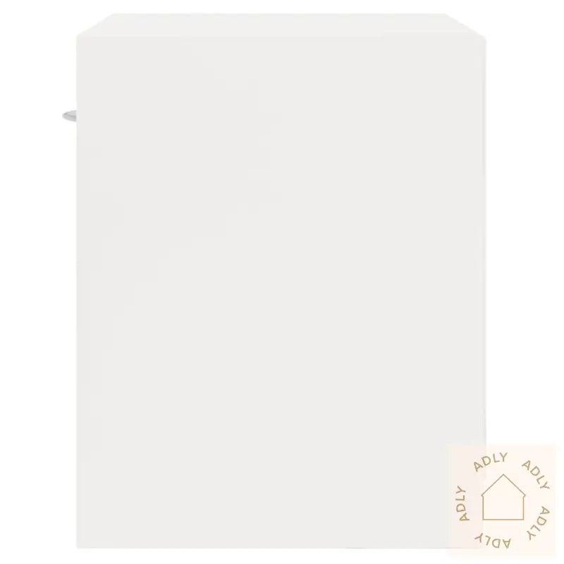 Nattbord 2 Stk Med Skuff Høyglans Hvit