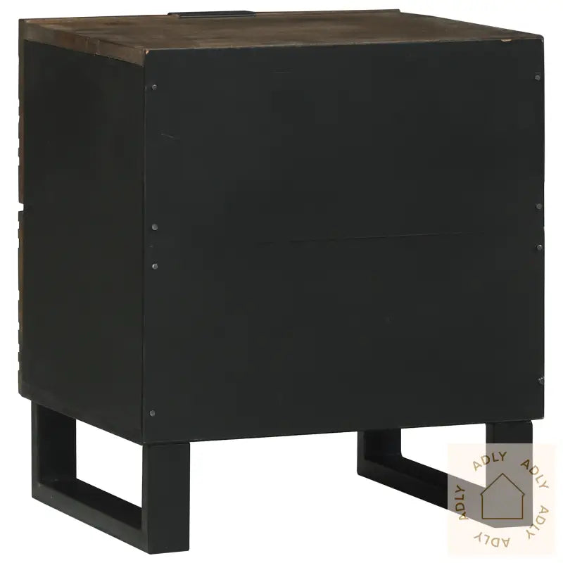 Nattbords Skap 2 Stk 40X33,5X46 Cm Solid Tre Mango