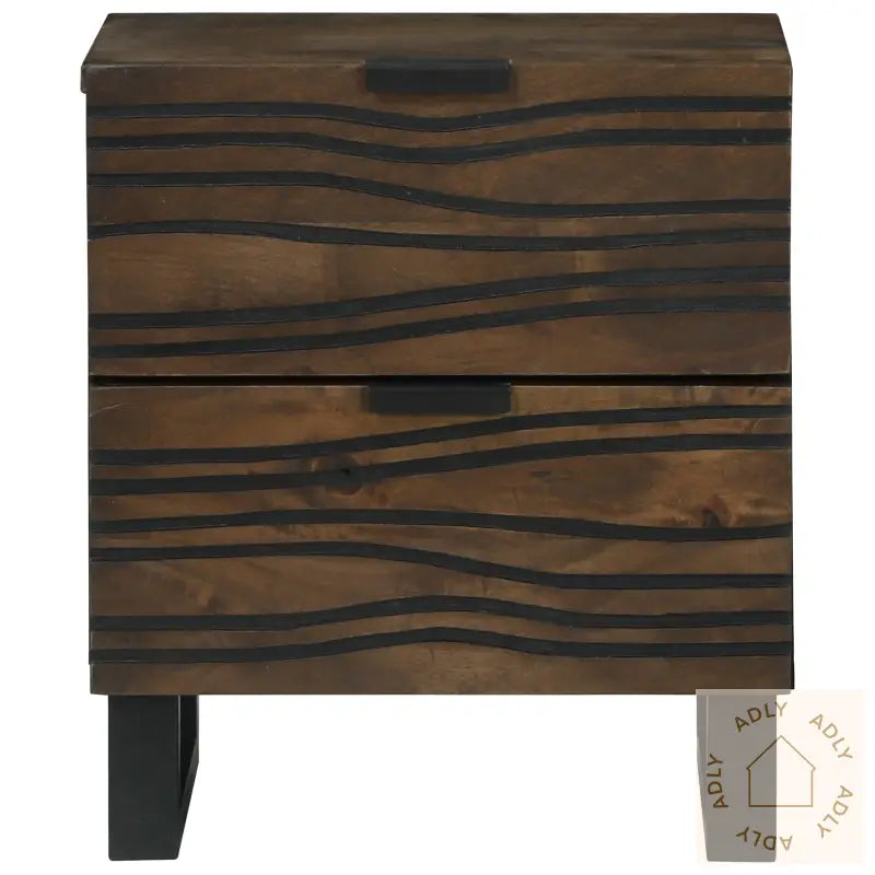 Nattbords Skap 2 Stk 40X33,5X46 Cm Solid Tre Mango