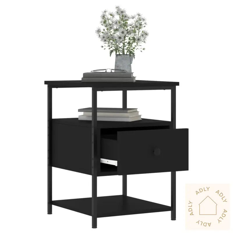 Nattbord 2 Stk Svart 40X42X56 Cm Konstruert Tre