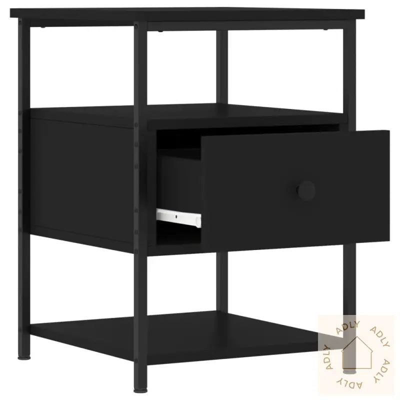 Nattbord 2 Stk Svart 40X42X56 Cm Konstruert Tre