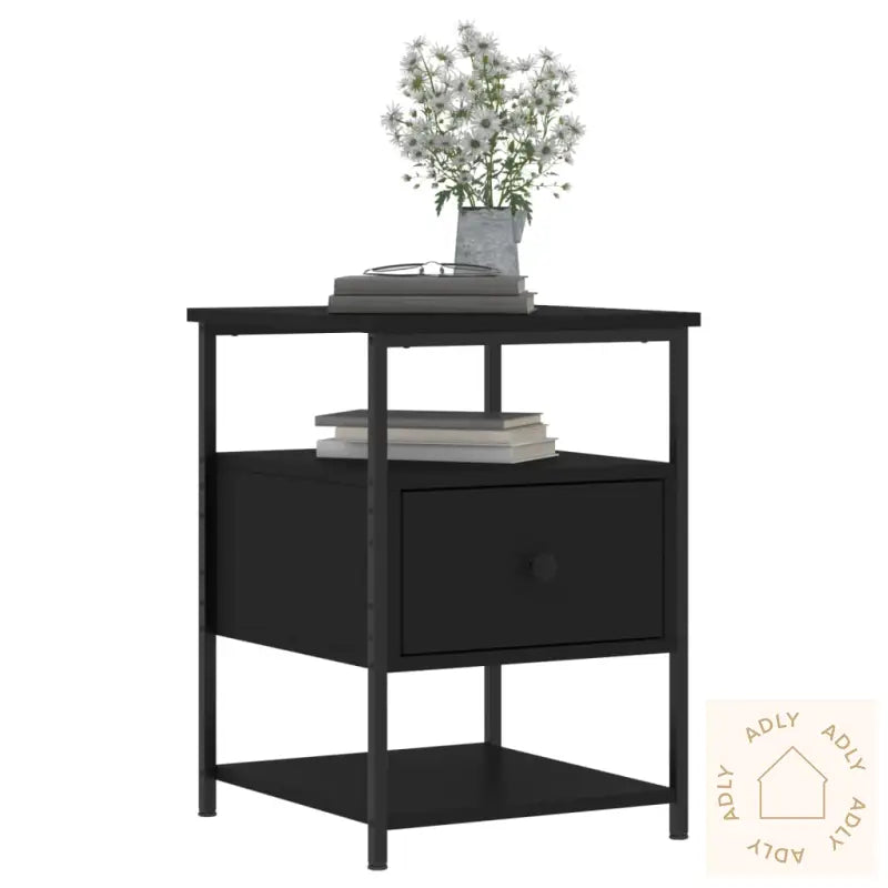 Nattbord 2 Stk Svart 40X42X56 Cm Konstruert Tre