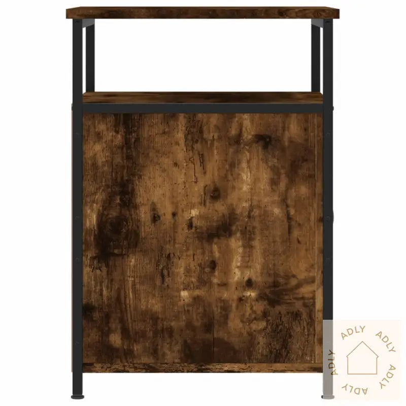 Nattbord 2 Stk Røkt Eik 40X42X60 Cm Konstruert Tre