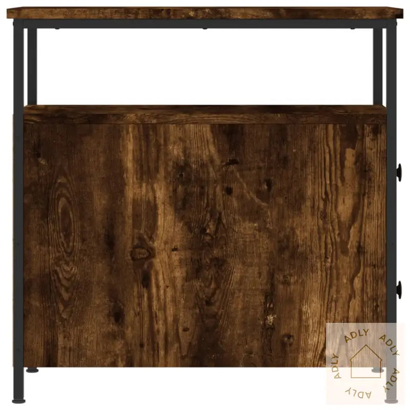 Nattbord 2 Stk Røkt Eik 30X60X60 Cm Konstruert Tre