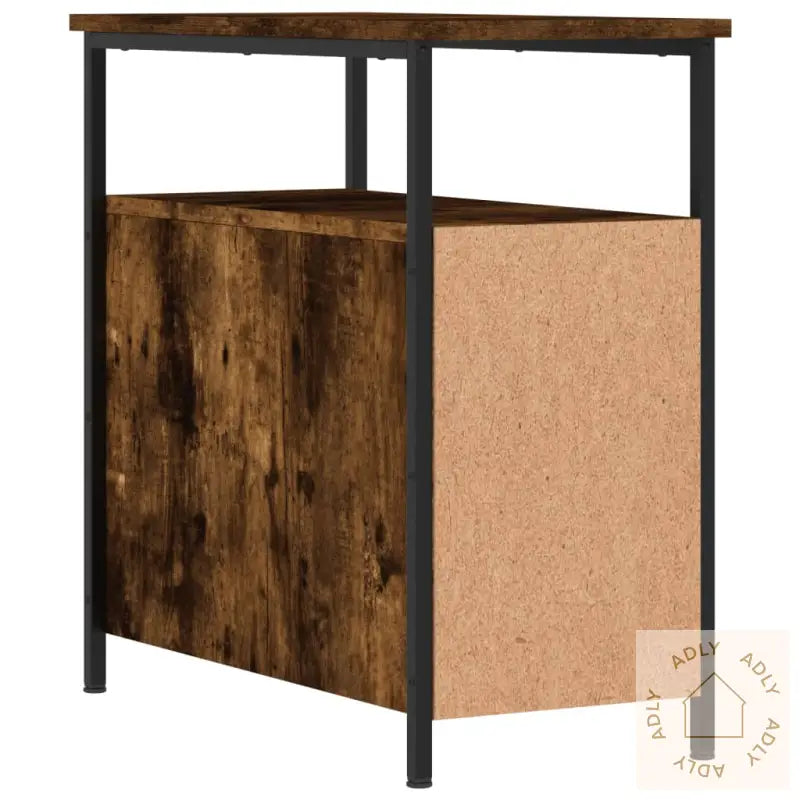 Nattbord 2 Stk Røkt Eik 30X60X60 Cm Konstruert Tre