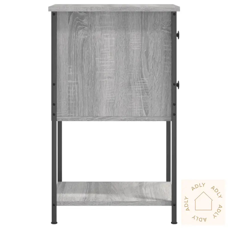 Nattbord 2 Stk Grå Sonoma 32X42X70 Cm Konstruert Tre