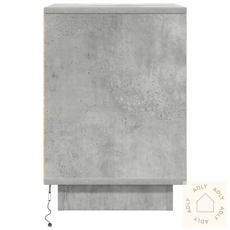 Nattbord Med Led 2 Stk Betonggrå 38X34X50 Cm