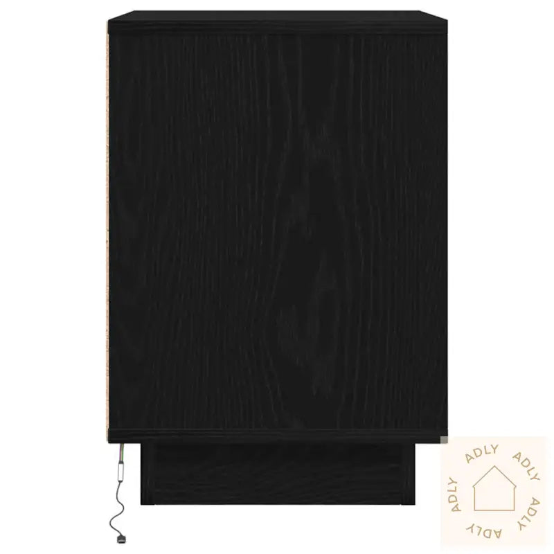 Nattskap Med Led-Lys 2 Stk Svart 38X34X50 Cm