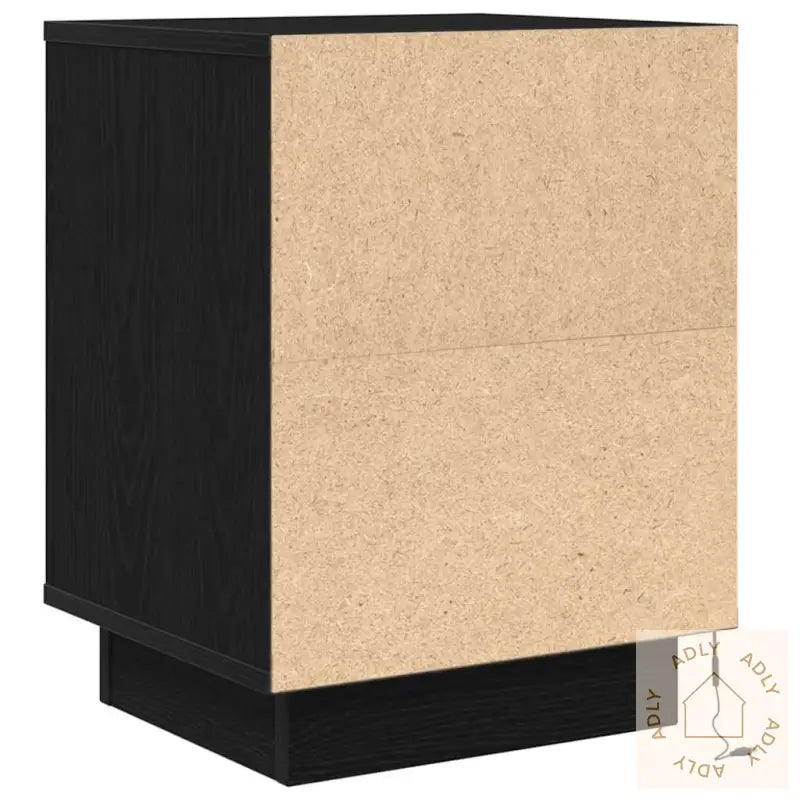 Nattskap Med Led-Lys 2 Stk Svart 38X34X50 Cm