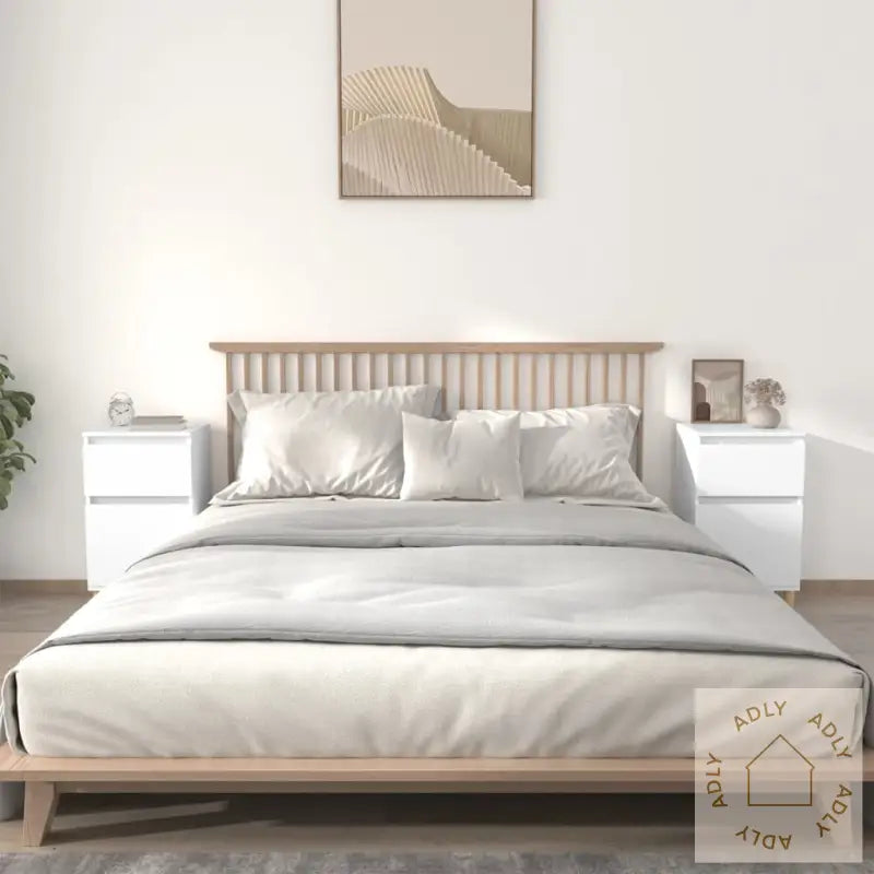 Nattbord 2 Stk Hvit 40X35X70 Cm
