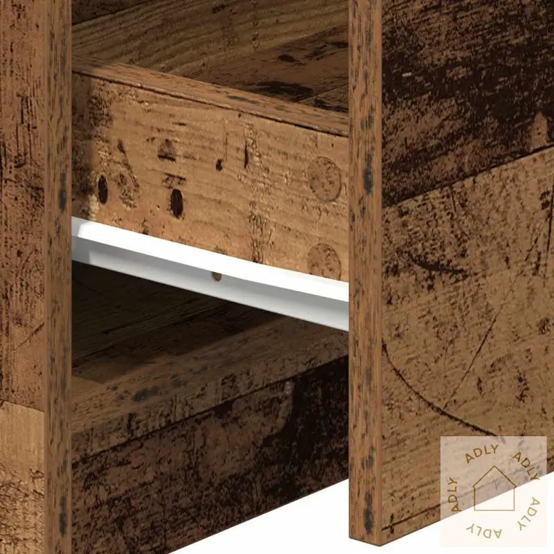 Nattbord 2 Stk Med 2 Skuffer Gammelt Tre 40X36X50 Cm