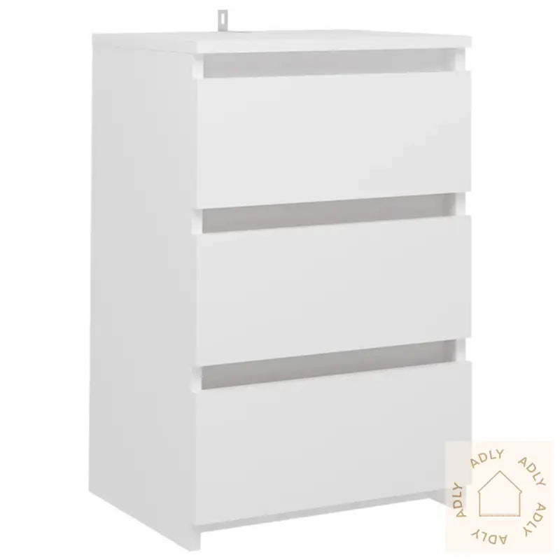 Nattbord 2 Stk Hvit 40X35X62,5 Cm Konstruert Tre