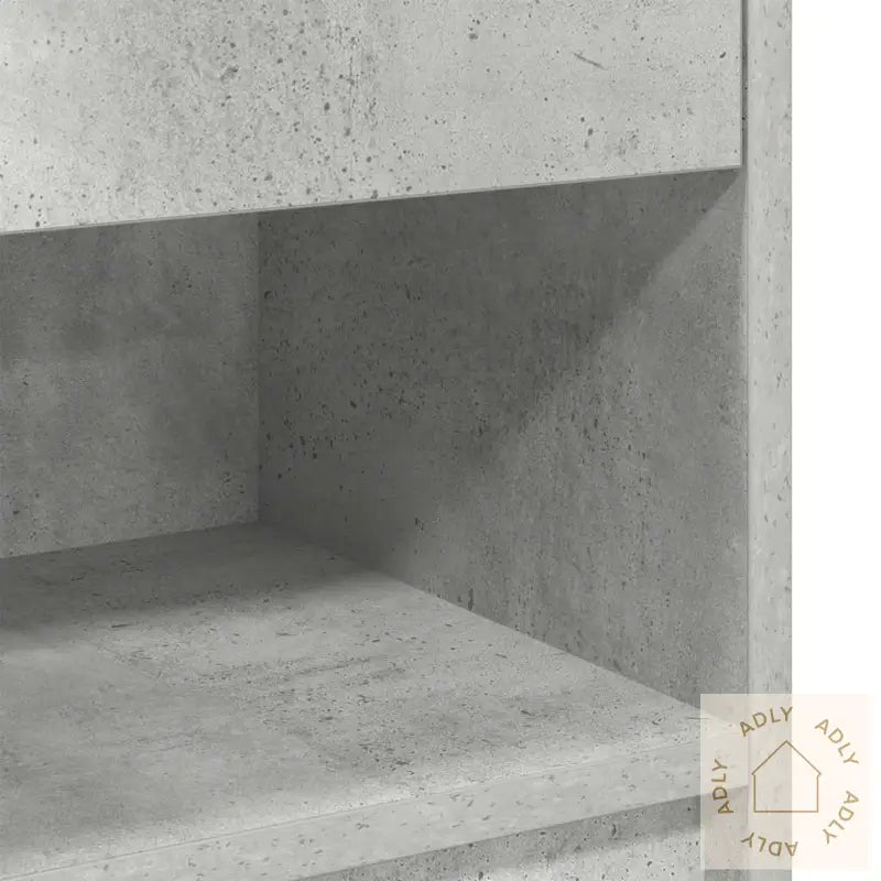 Nattbord 2 Stk Med Skuff Betonggrå 39X28X41 Cm