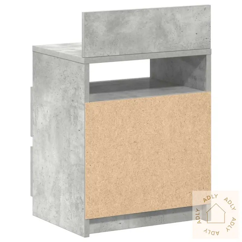 Nattbord 2 Stk Med 2 Skuffer Betonggrå 40X33X60 Cm