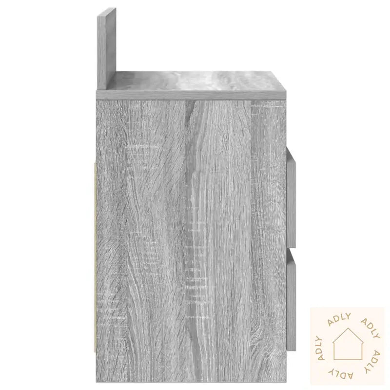 Nattbord 2 Stk Med 2 Skuffer Grå Sonoma 40X33X60 Cm