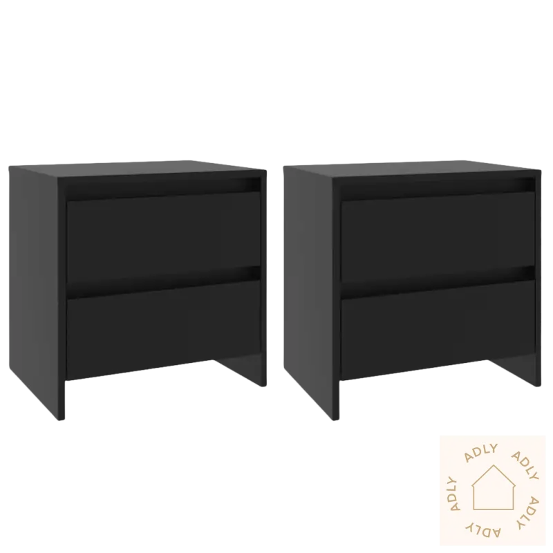 Par svart nattbord med elegant design fra Stilige nattbord møbler til soverommet