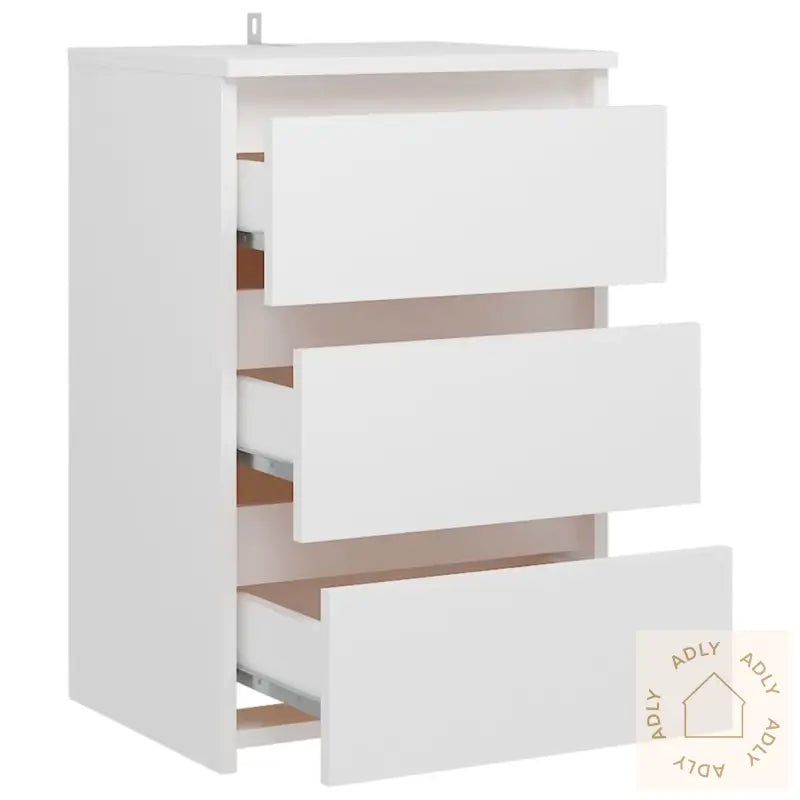 Nattbord 2 Stk Hvit 40X35X62,5 Cm Konstruert Tre